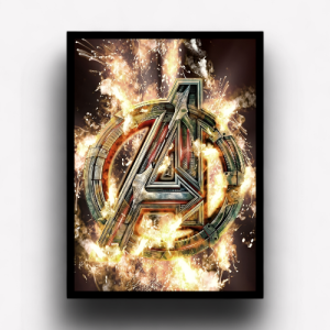 Quadro Decorativo Brasão "Avengers"