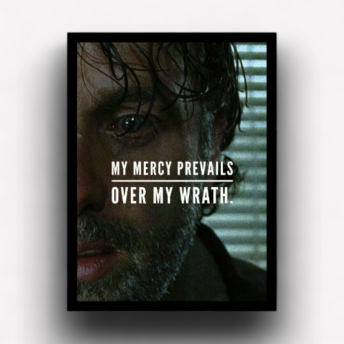 Quadro Decorativo The Walking Dead "Minha misericórdia prevalece sobre a minha ira"