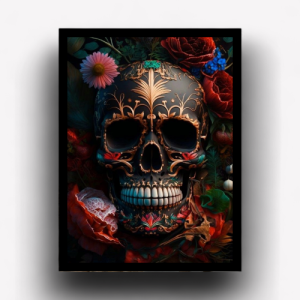 Quadro Decorativo "Caveira Mexicana Black"