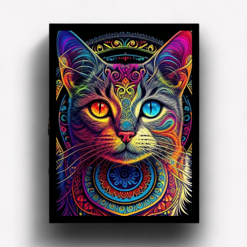 Quadro Decorativo "Gato Indiano"