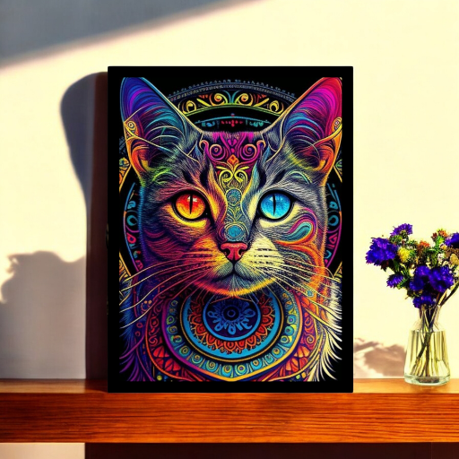 Quadro Decorativo "Gato Indiano" - Imagem 2