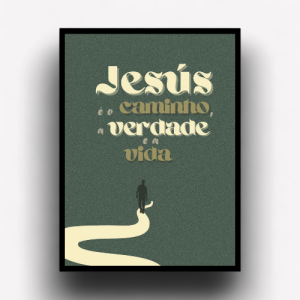 Quadro Decorativo "Jesus é o caminho"