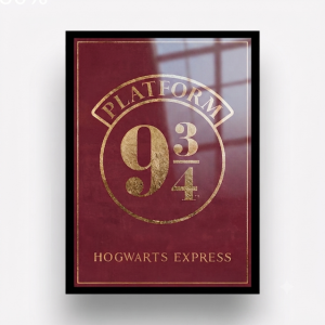 Quadro Decorativo Harry Potter "Plataforma 9 3/4"