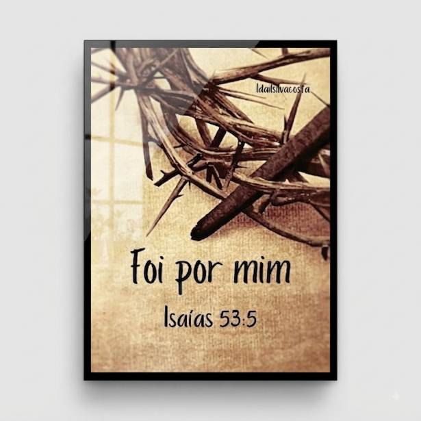 Quadro Decorativo "Isaias 53:5"